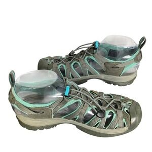Keen Whisper Gray & Blue Waterproof Outdoor Hiking Sandals Shoes, Women's 7.5